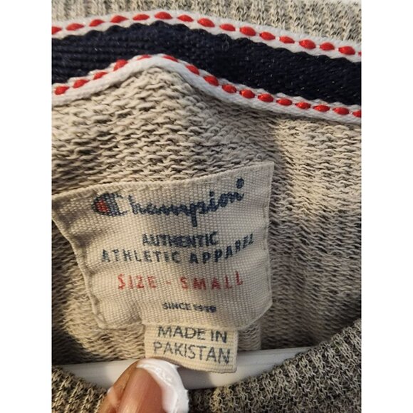 Champion Mens Small heather Gray Textured Crewneck Sweatshirt - Picture 6 of 6